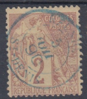 #199 COLONIES GENERALES N° 47 Oblitéré En Bleu St-Denis (réunion) - Alphée Dubois