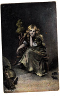 BR38. Antique Postcard. Cinderella Sitting By A Spinning Wheel. - Märchen, Sagen & Legenden
