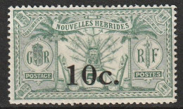 Nouvelles Hébrides Idole Indigène 1911/1921 Surchargés  N° 73 Neuf* - Ongebruikt