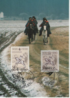 Germany 1990 Maximum Card 500 Jahre Post, Postverbindungen, European Postal Connections, Durer, Horse, Bonn Mechelen - 1981-2000