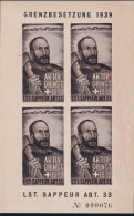 Sappeure 61 Ungezähnter Block Mit Inschrift - Lst. Sappeur Abt. 33 - Postfrisch/**/MNH - Etichette