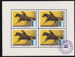 Kavallerie 25 Gezähnter Block Ohne Inschrift - Schwadron 22 - Mit Truppemstempel - Postfrisch/**/MNH - Labels