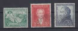 Bizone 1949 Goethe Mi.-Nr. 108-110 Satz 3 Werte Mit Sonder-O Düsseldorf - Used