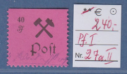 Lokalausgaben Großräschen 1945 40 Pfg.-Wert Mi.-Nr. 27a II Mit PLF Offenes P **  - Mint