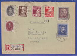 DDR 1952 R-Brief Aus TREFFURT Gelaufen Nach Marstrand / Schweden - Other & Unclassified