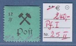 Lokalausgaben Großräschen 1945, 12 Pfg.-Wert Mi.-Nr. 25 II Mit PLF Offenes P **  - Postfris