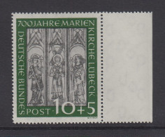 Bundesrepublik 1951 Marienkirche Lübeck Mi-Nr. 139 ** Mit Rechtem Seitenrand - Ungebraucht
