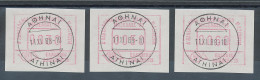 Griechenland: Frama-Sonder-ATM MAXHELLAS'88 Satz 30-50-60 Mit Tagesstempel - Machine Labels [ATM]