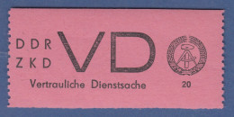 DDR Dienstmarken D Für Vertrauliche Dienstsachen Mi.-Nr. 2 **  - Mint