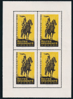 Kavallerie 4 Gezähnter Block Ohne Inschrift - Reiter Regiment 6  - Postfrisch/**/MNH - Viñetas