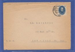 DDR 1950 Akademie 50Pfg Als Einzelfrankatur Auf Bf. Von Chemnitz Nach New York - Other & Unclassified