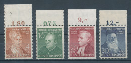 Bundesrepublik 1952 Wohlfahrt, Mi.-Nr. 156-159 Oberrandstücke ** - Ungebraucht