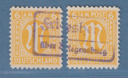 Bizone AM-Post Amerik. Druck 6 Pfg Y-Papier 2 Wte, Sauber O Friesheim Regensburg - Used