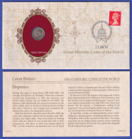 Münzbrief Franklin Mint Großbritannien Mit Münze Sixpence Georg VI. 1940 - Andere & Zonder Classificatie
