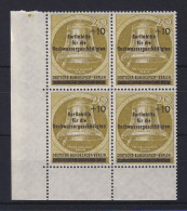 Berlin 1956 Glocke Hochwasserhilfe Mi.-Nr. 155 Eckrandviererblock UL ** - Ungebraucht