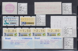 Brasilien 1979-1998 Automatenmarken Kleine Sammlung ** Mit UPU-Sonder-ATM Ect.  - Affrancature Meccaniche/Frama