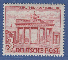 Berlin 1949 Berliner Bauten 3DM-Wert Brandenburger Tor, Mi.-Nr. 59 ** - Ungebraucht