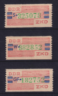 DDR Dienstmarken B Mi.-Nr. 27 S, W Und GF Schwerin, Neubrandenburg, Suhl ** - Ungebraucht