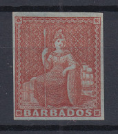 Barbados 1855 Sitzende Britannia Mi.-Nr. 3x Sauber Ungebraucht - Barbados (1966-...)