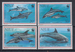 Niue 1993 WWF: Delphine Mi.-Nr. 822-25 ** - Niue