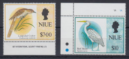 Niue 1993 Freimarken: Vögel Mi.-Nr. 832-33 ** - Niue