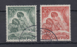 Berlin 1951 Tag Der Briefmarke Mi.-Nr. 80-81 Satz 2 Werte Gestempelt - Ungebraucht