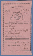 Hannover, Rosa Postaufgabeschein Mit Einzeiler WALSRODE 1854 - Other & Unclassified