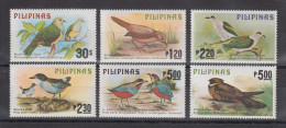 Philippinen 1979 Vögel Mi.-Nr. 1270-75 Satz 6 Werte **  - Filipinas