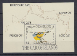 Turks & Caicos Mi.-Nr. Block ? Postfrisch ** / MNH Vögel - Turks & Caicos