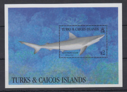 Turks & Caicos Mi.-Nr. Block ? Postfrisch ** / MNH Scharfnasenhai - Turks & Caicos (I. Turques Et Caïques)