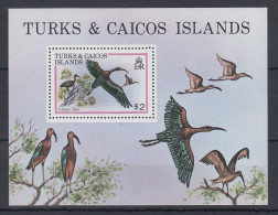 Turks & Caicos Mi.-Nr. Block 21 Postfrisch ** / MNH Ibis - Turks And Caicos