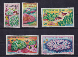 Französische Somaliküste 1963 Meerestiere Mi.-Nr. 351-355 Postfrisch ** - Collections (sans Albums)