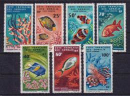 Französische Somaliküste 1966 Tropische Fische Mi.-Nr. 377-380, 382-384 ** - Collections (sans Albums)