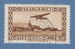 Saargebiet 1932 Flugpostmarke 5 Fr. Mi.-Nr. 159 Gestempelt Gpr. Geigle BPP - Gebraucht