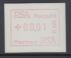 Südafrika FRAMA-ATM Mit Aut.-Nr. P. 001  Mi.-Nr. 1.2b ** - Frama Labels