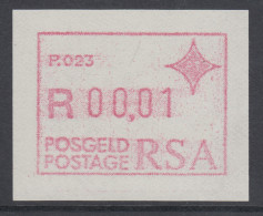 Südafrika FRAMA-ATM Mit Aut.-Nr. P.023 Auf Weissem Testpapier   Mi.-Nr. 3 XI - Automatenmarken (Frama)