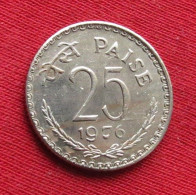 India 25 Paise 1976 C KM# 49.6 Lt 585 *VT Calcutta Mint Inde Indien Indies Paisa - Inde