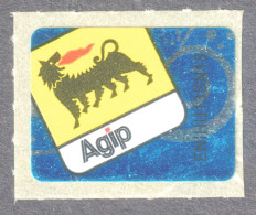 AGIP Fuel Petrol - Self Adhesive LABEL VIGNETTE - Trading Stamp - Voucher Coupon - Aardolie