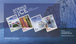 Bloc Science On Ice Sur Enveloppe Premier Jour. 2022. Ross Dependency - FDC
