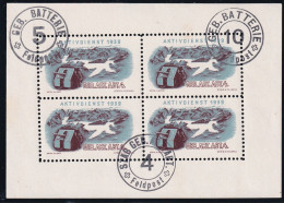 Artillerie 47 Gezähnter Block Ohne Inschrift - Geb. Art. Abt. 4 - Mit Truppenstempel - Postfrisch/**/MNH - Vignetten