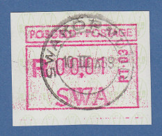 Südwestafrika FRAMA-ATM Nr.1 Mit Aut.-Nr. PT-03 Aus OA Mit Orts-ET-O SWAKOPMUND - Frama Labels