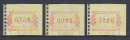 Österreich FRAMA-ATM Sonder-Ausgabe ÖVEBRIA 2001  Mi.-Nr. 5  Satz 7-8-12 ET-O - Machine Labels [ATM]