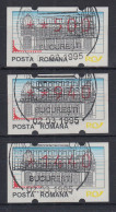 Rumänien 3 ATM 500,940,1440 Mit ET-Sonder-O  - Automatenmarken [ATM]
