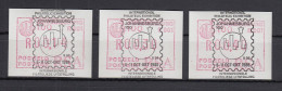 RSA 1986 Sonder-ATM Johannesburg Mi.-Nr 2 Satz 14-30-40 Mit So.-O Skyline - Frama Labels