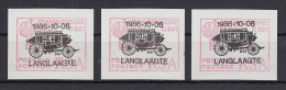 RSA 1986 Sonder-ATM Johannesburg Mi.-Nr 2 Satz 14-30-40 Mit So.-O Postkutsche - Frama Labels