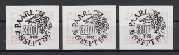 RSA 1987 Sonder-ATM PAARL Mi.-Nr. 4 Satz 16-25-40 Mit Sonder-O Weinlaub - Frama Labels