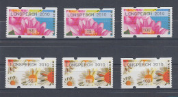 Österreich ATM Blumen Mi.-Nr. 16 Und 17 LONSPERCH 2010, 55-75-100 ** - Timbres De Distributeurs [ATM]