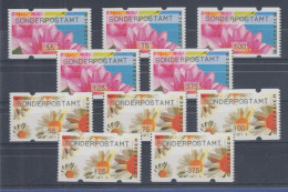 Österreich ATM Blumen Mi.-Nr. 16 Und 17 SONDERPOSTAMT, Satz 5 Werte ** - Machine Labels [ATM]