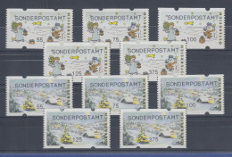 Österreich ATM Weihnachten Mi.-Nr. 18 Und 19 SONDERPOSTAMT, Je Satz 5 Werte ** - Timbres De Distributeurs [ATM]