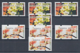 Österreich ATM Blumen Mi.-Nr. 24 Und 25 HIBRIA 2012, 62-90-145-290 ** - Timbres De Distributeurs [ATM]